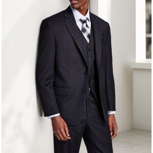 Michael Kors Mens Classic Fit Stretch Solid Suit Jacket Black Size 38S NWT